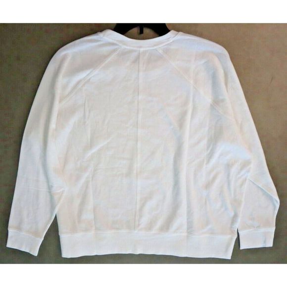 Athleta S905-0008 Women's Sz 2X Calla Lily White Sundown Cotton Sweatshirt $69+ - Picture 7 of 7